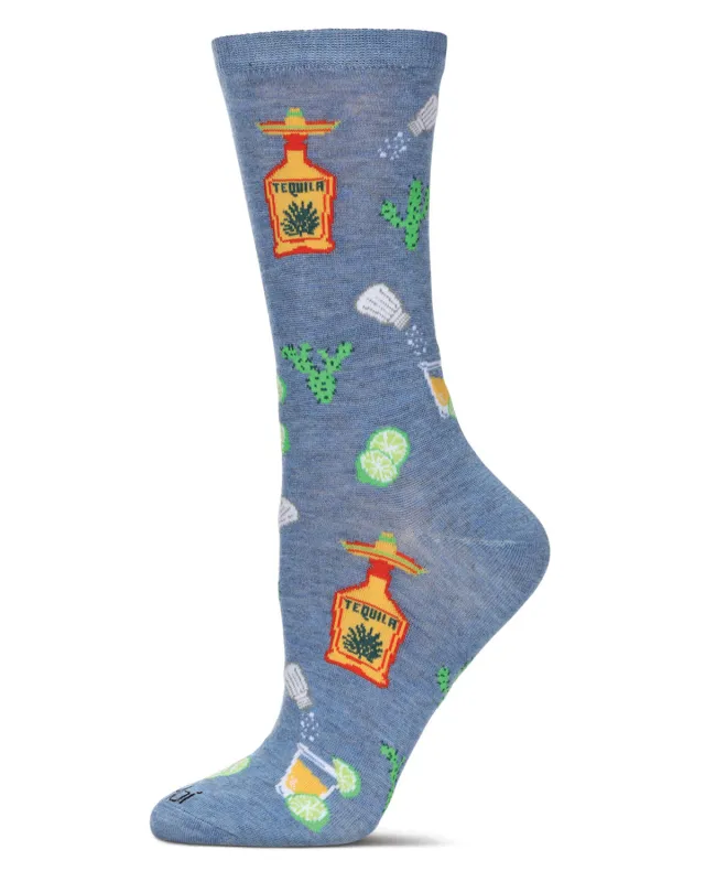 Women's Tequila & Lime Rayon From Bamboo Crew Socks sold by MeMoi