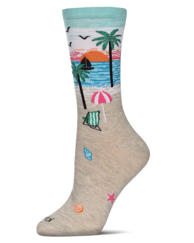 Women's Beach Rayon From Bamboo Crew Socks sold by MeMoi