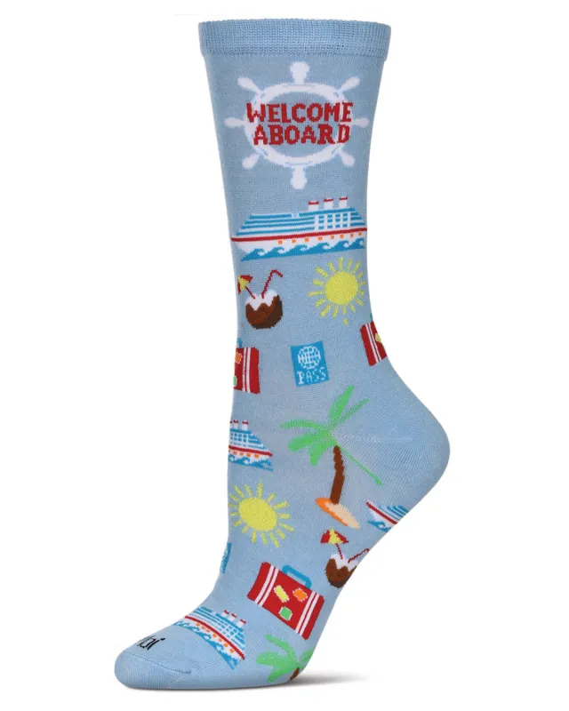 Women's Cruise Ship Rayon From Bamboo Crew Socks made by MeMoi