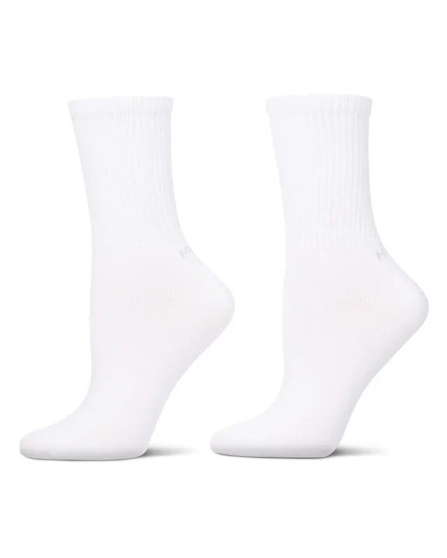 Women's 2 Pair Pack Thin Ribbed Crew Socks sold by MeMoi