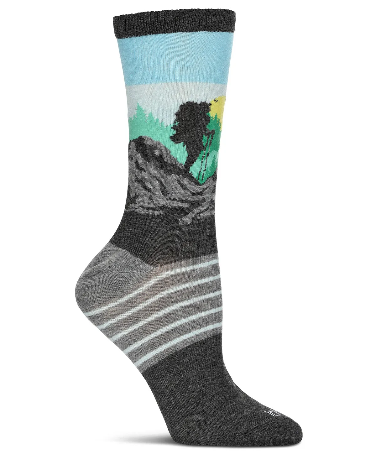 Women's Take A Hike Rayon From Bamboo Crew Socks sold by MeMoi product image thumbnail 2