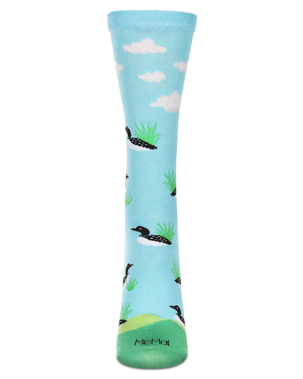 Women's Loon Bird Rayon From Bamboo Crew Socks sold by MeMoi product image thumbnail 2