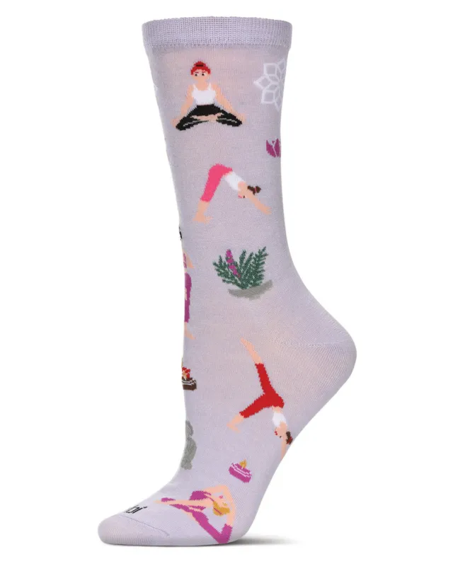 Women's Yoga Rayon From Bamboo Crew Socks sold by MeMoi