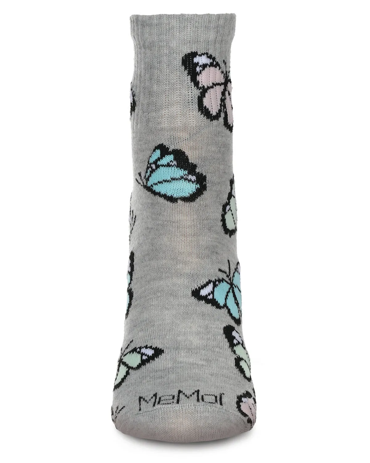 Women's Multi-Butterflies Athletic Quarter Socks sold by MeMoi product image thumbnail 2