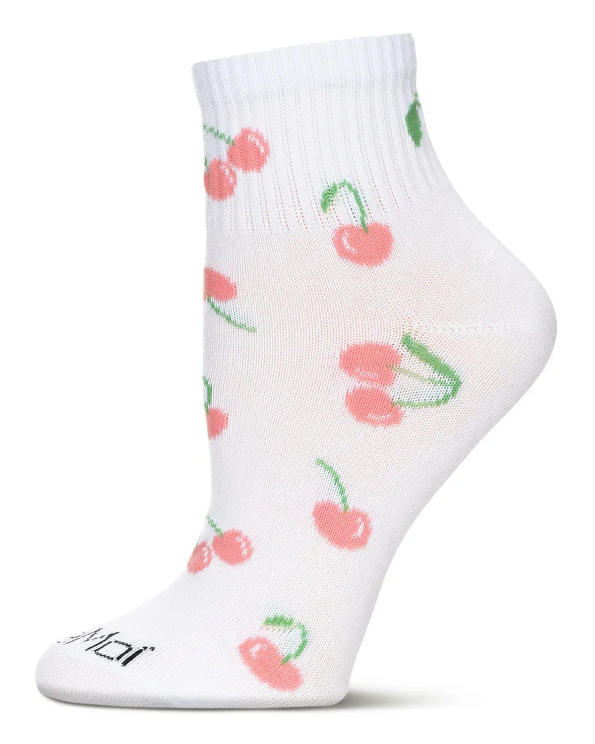 Women's Multi Cherries Athletic Quarter Socks sold by MeMoi