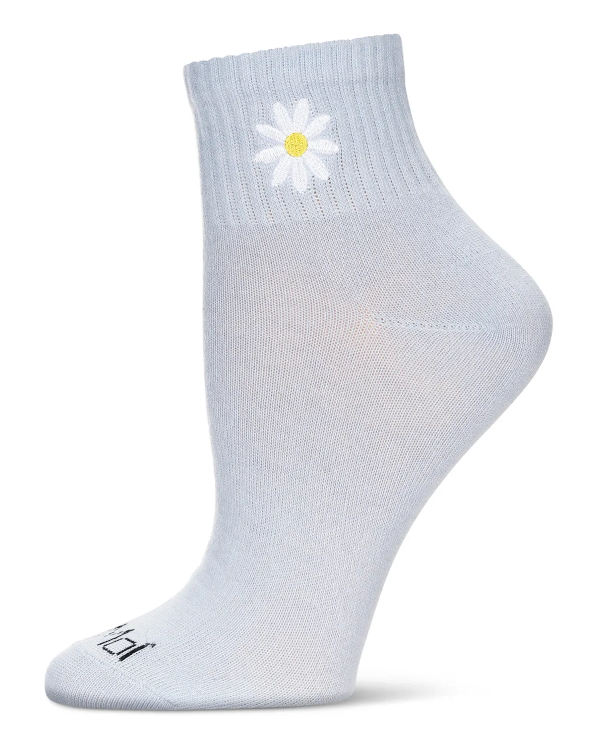 Women's Daisy Embroidery Athletic Quarter Socks sold by MeMoi