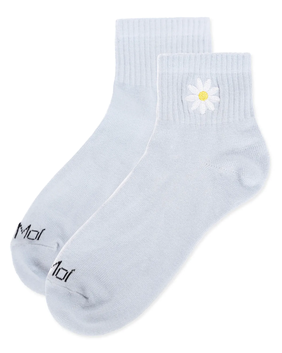 Women's Daisy Embroidery Athletic Quarter Socks sold by MeMoi product image thumbnail 3