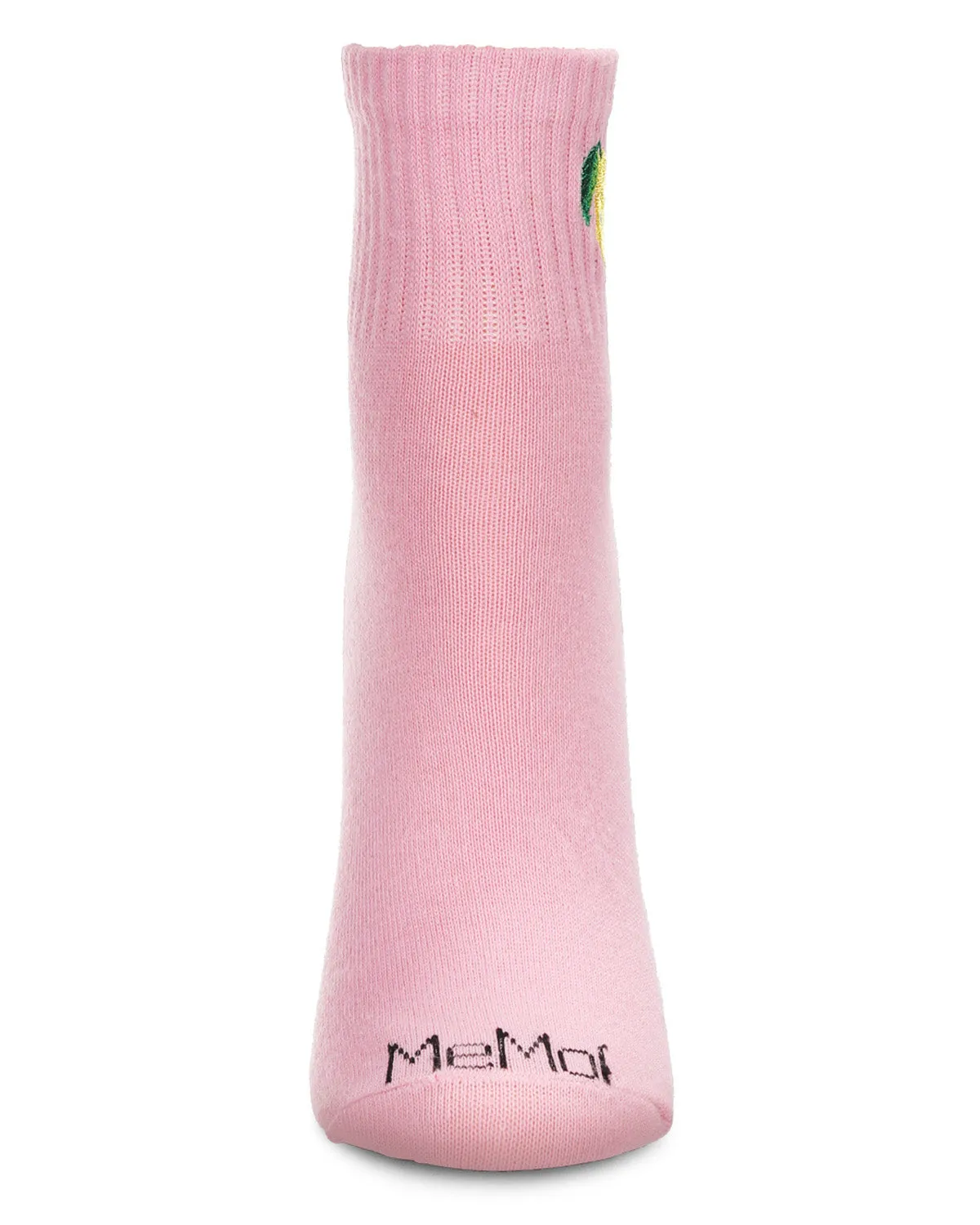 Women's Lemon Embroidery Athletic Quarter Socks sold by MeMoi product image thumbnail 2