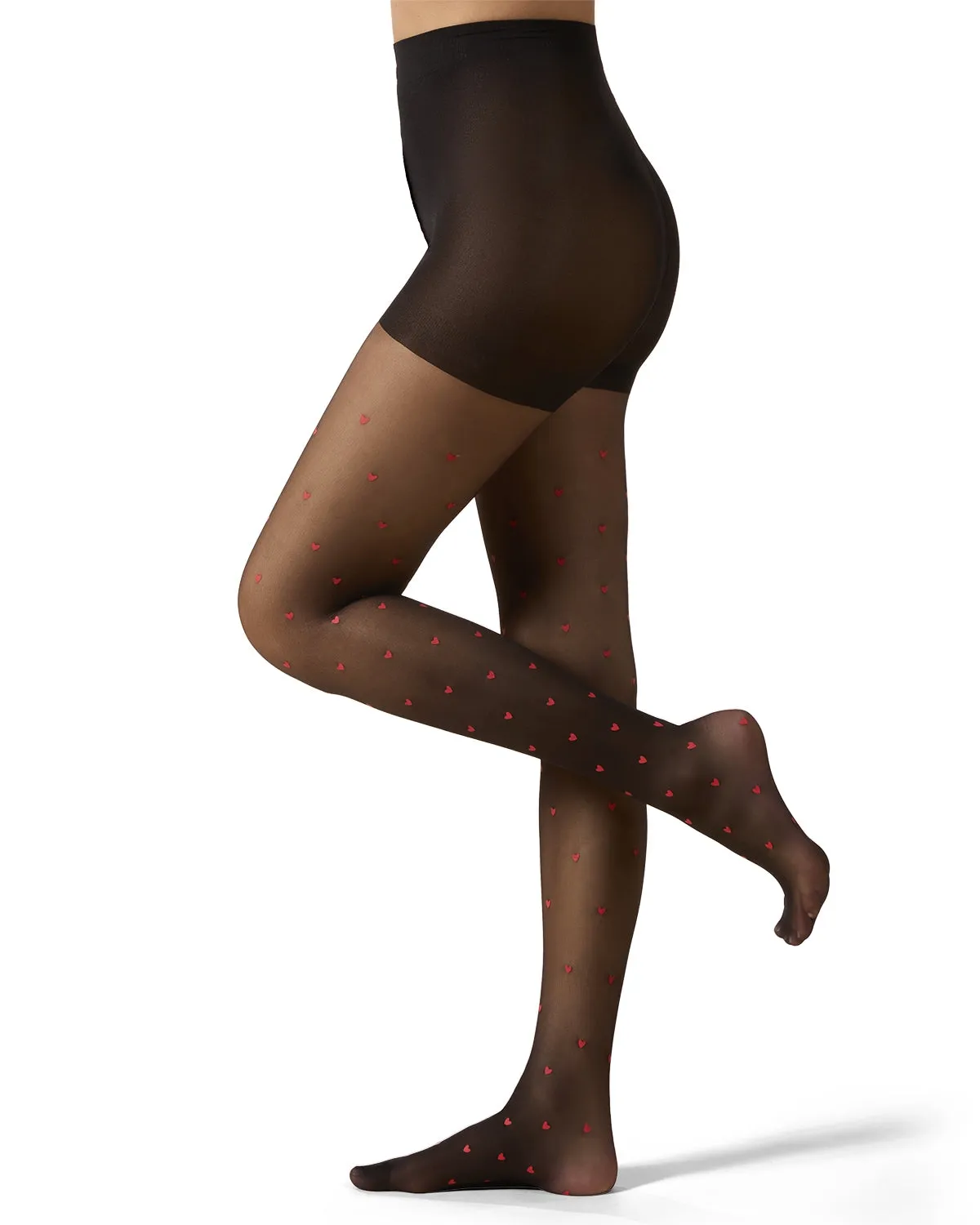 Women's Mini Heart Sheer Nylon Tights sold by MeMoi product image thumbnail 3