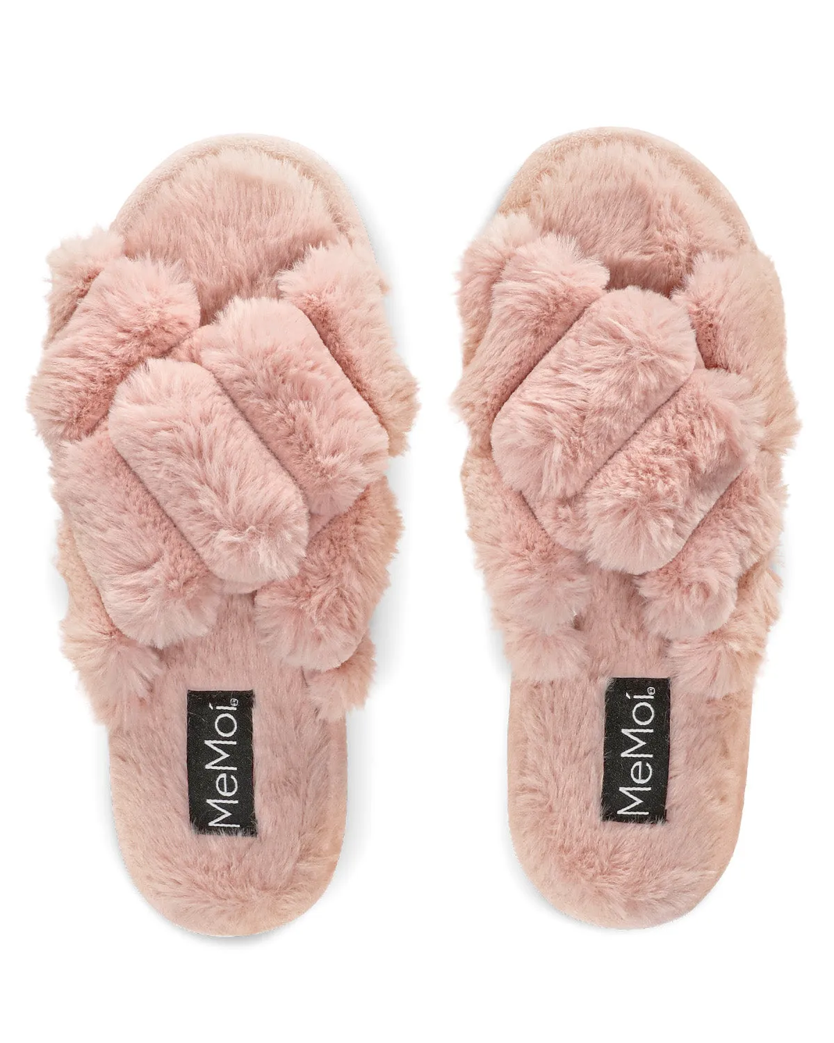 Women's Double Cross Plush Slippers sold by MeMoi product image thumbnail 3