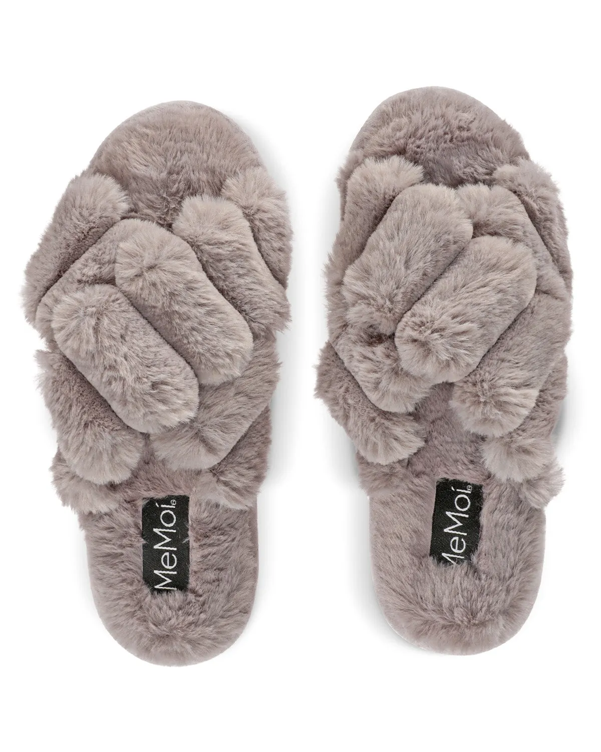 Women's Double Cross Plush Slippers sold by MeMoi product image thumbnail 4