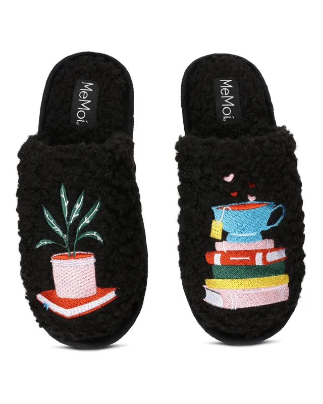 Women's Book Club Plush Slippers sold by MeMoi