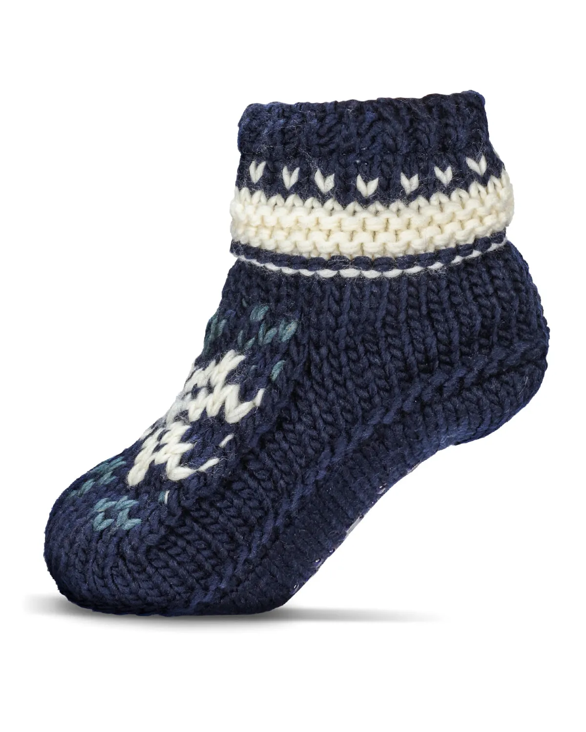 Nordic Flake Recycled Knit Sherpa Lined Lounge Sock sold by MeMoi product image thumbnail 2