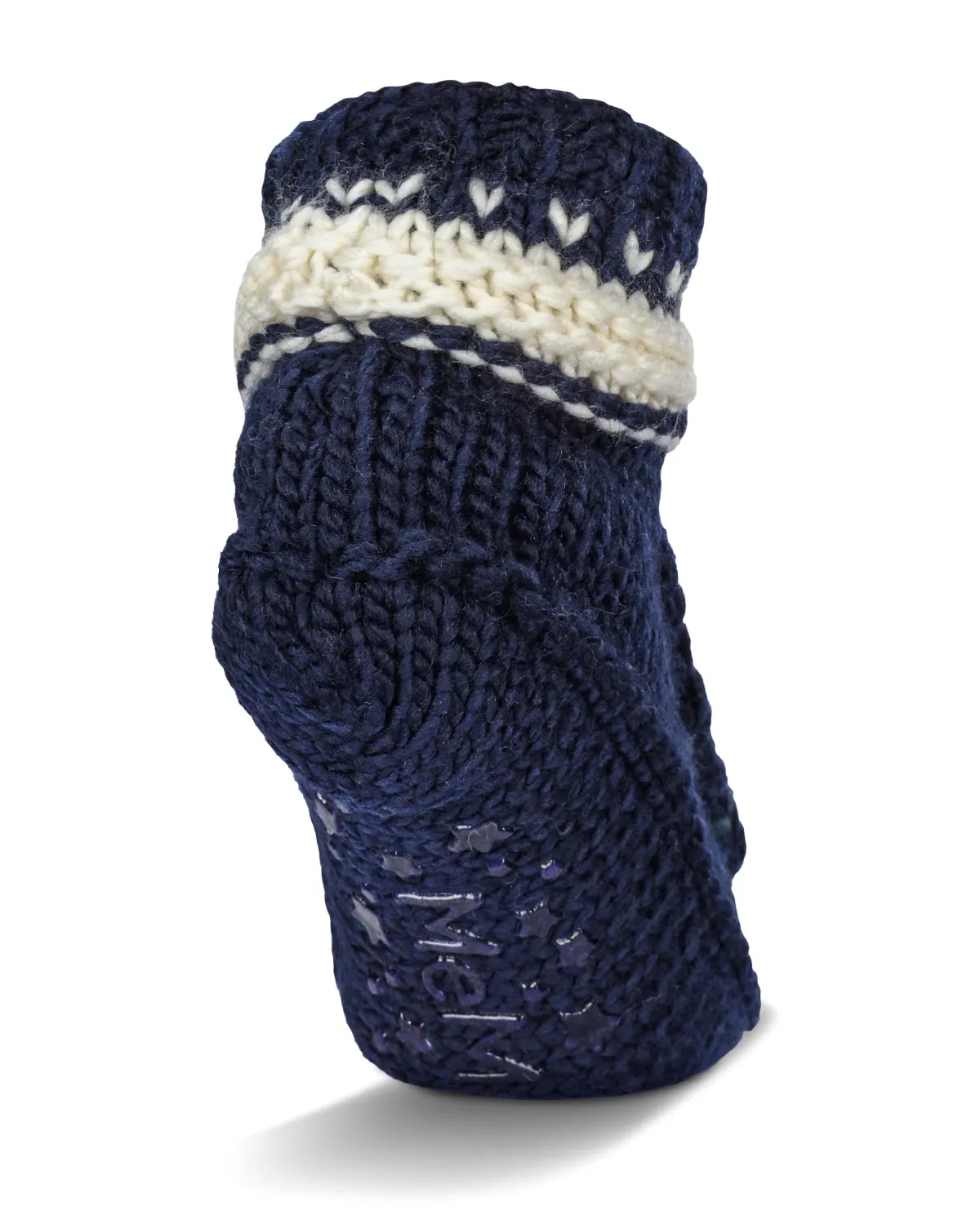 Nordic Flake Recycled Knit Sherpa Lined Lounge Sock sold by MeMoi product image thumbnail 4