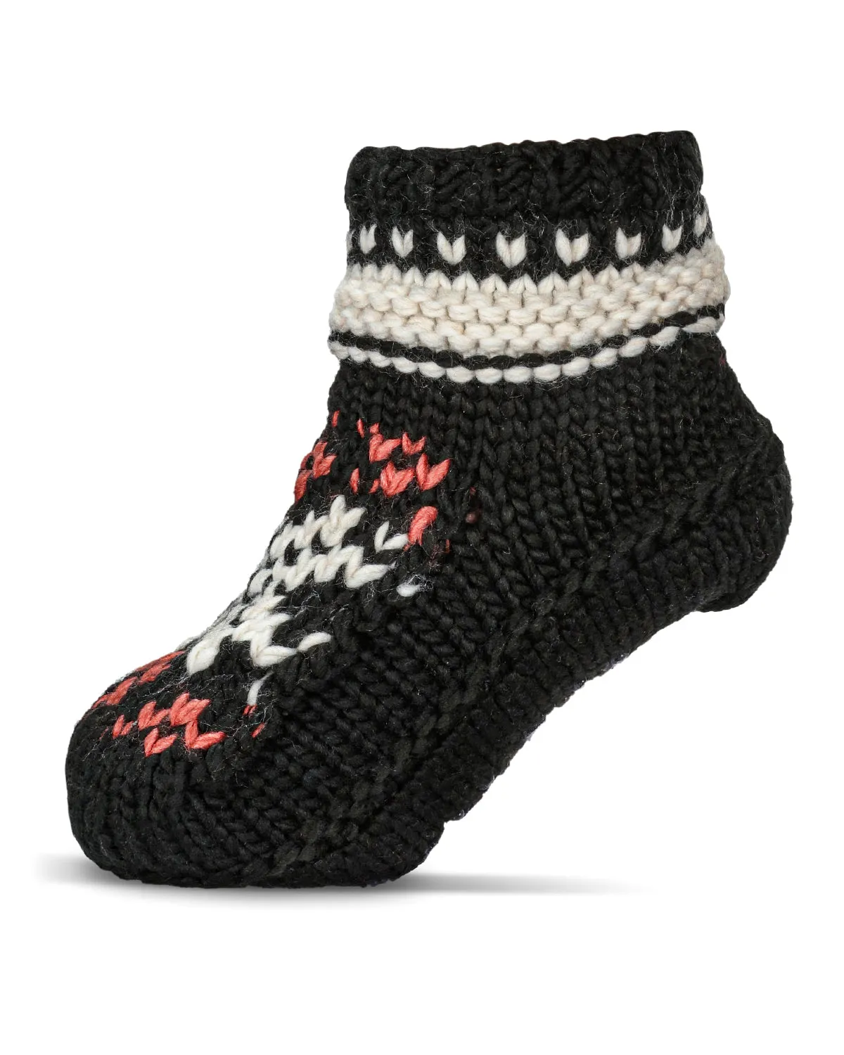 Nordic Flake Recycled Knit Sherpa Lined Lounge Sock sold by MeMoi