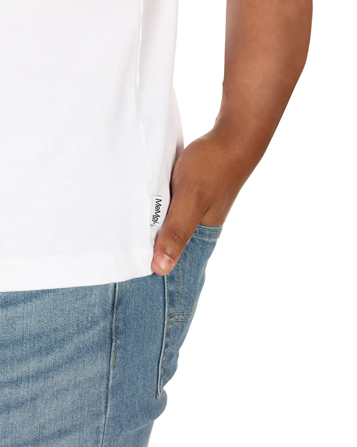 2 Pair Men's Sleeveless Cool Cotton Stretch Crewneck Tank Undershirts sold by MeMoi product image thumbnail 5