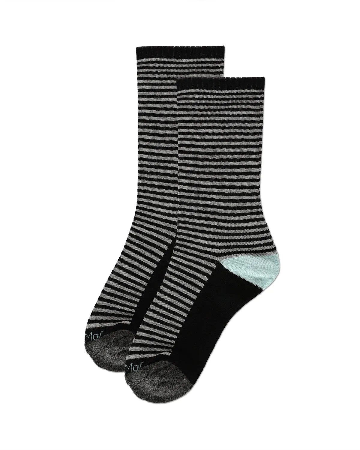 2 Pair Diabetic Dots/Stripes Half Cushion Crew Socks sold by MeMoi product image thumbnail 3
