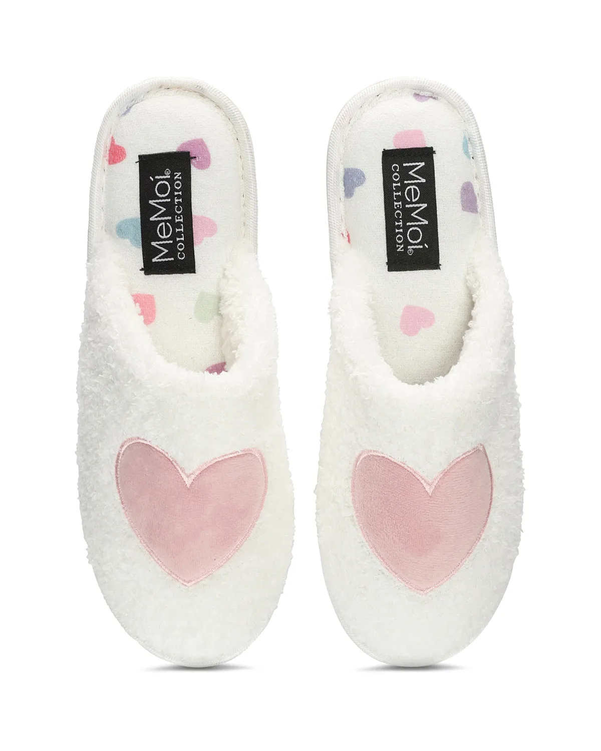 Women's Multi Hearts Terry Slide Slippers sold by MeMoi product image thumbnail 2