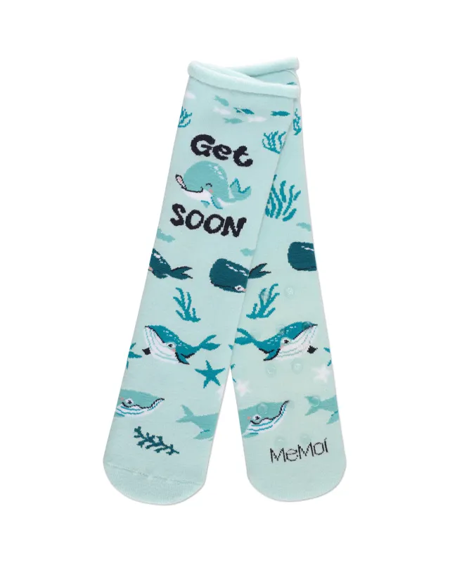 Get Whale Soon Greeting Card Crew Socks sold by MeMoi