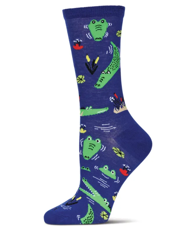 Women's Gators Bamboo Crew Socks sold by MeMoi