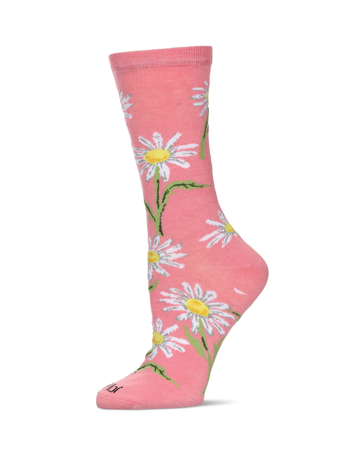 Women's Daisy Bamboo Crew Socks sold by MeMoi