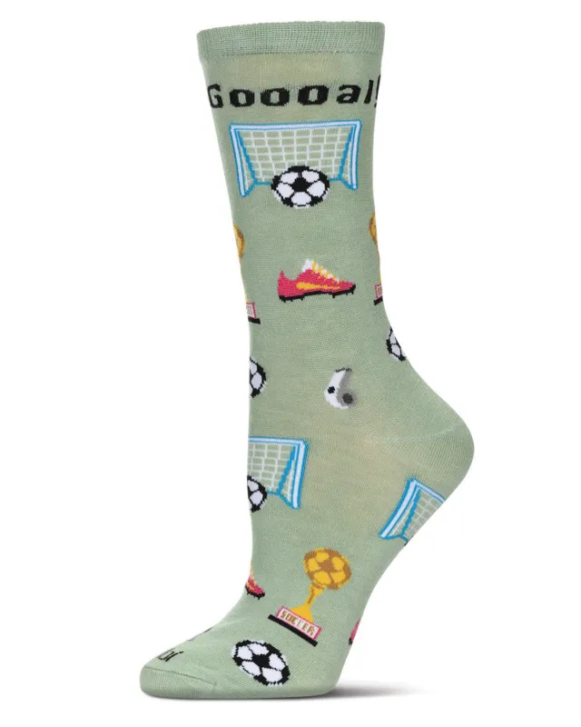 Women's Soccer Bamboo Crew Socks sold by MeMoi