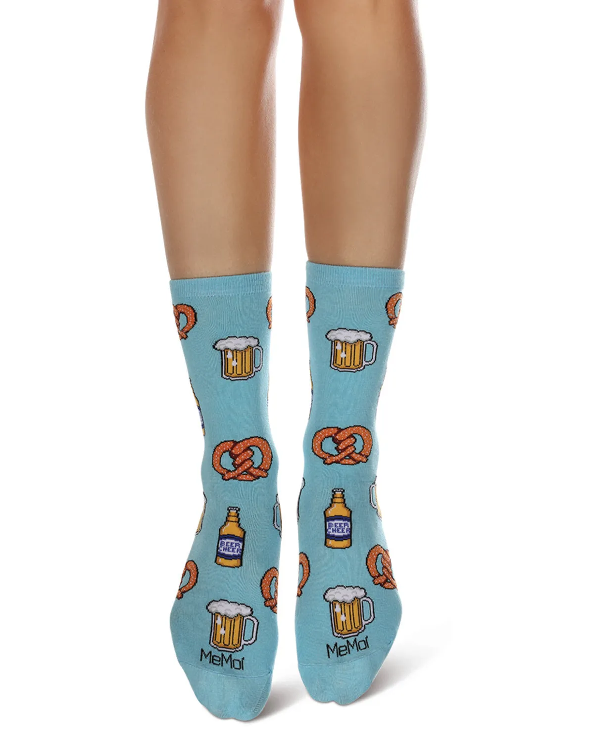 Women's Pretzels & Beer Bamboo Crew Socks sold by MeMoi product image thumbnail 2