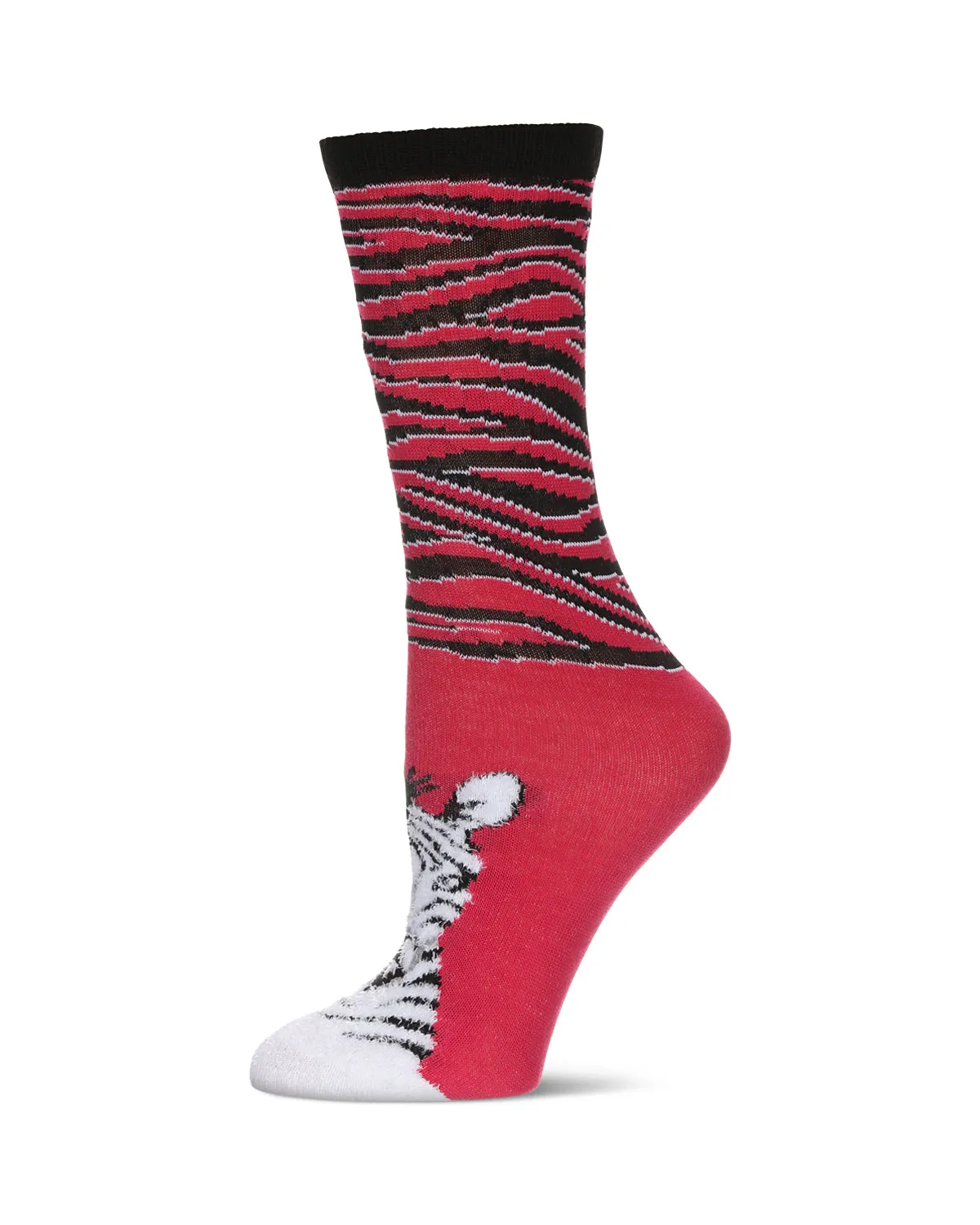 Women's Foot Pet Zebra Crew Socks sold by MeMoi product image thumbnail 4