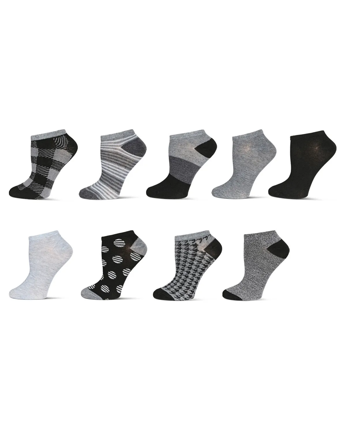 Women's 10 Pair Pack Buffalo Check Low Cut Socks sold by MeMoi