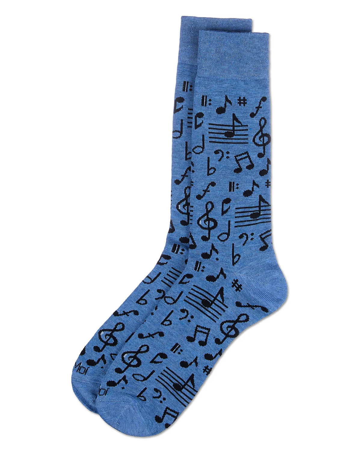 Men's Musical Notes Bamboo Crew Socks sold by MeMoi product image thumbnail 5