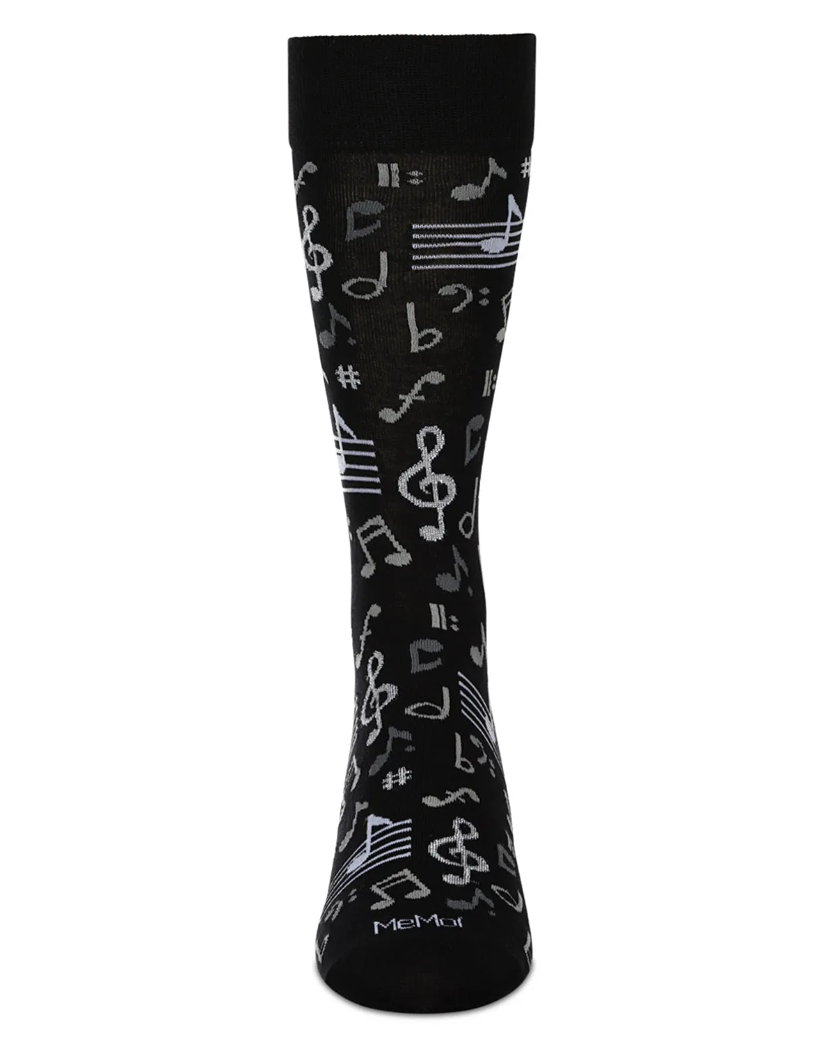 Men's Musical Notes Bamboo Crew Socks sold by MeMoi product image thumbnail 3