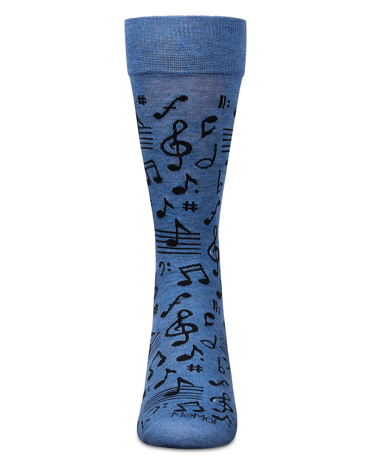 Men's Musical Notes Bamboo Crew Socks sold by MeMoi product image thumbnail 4