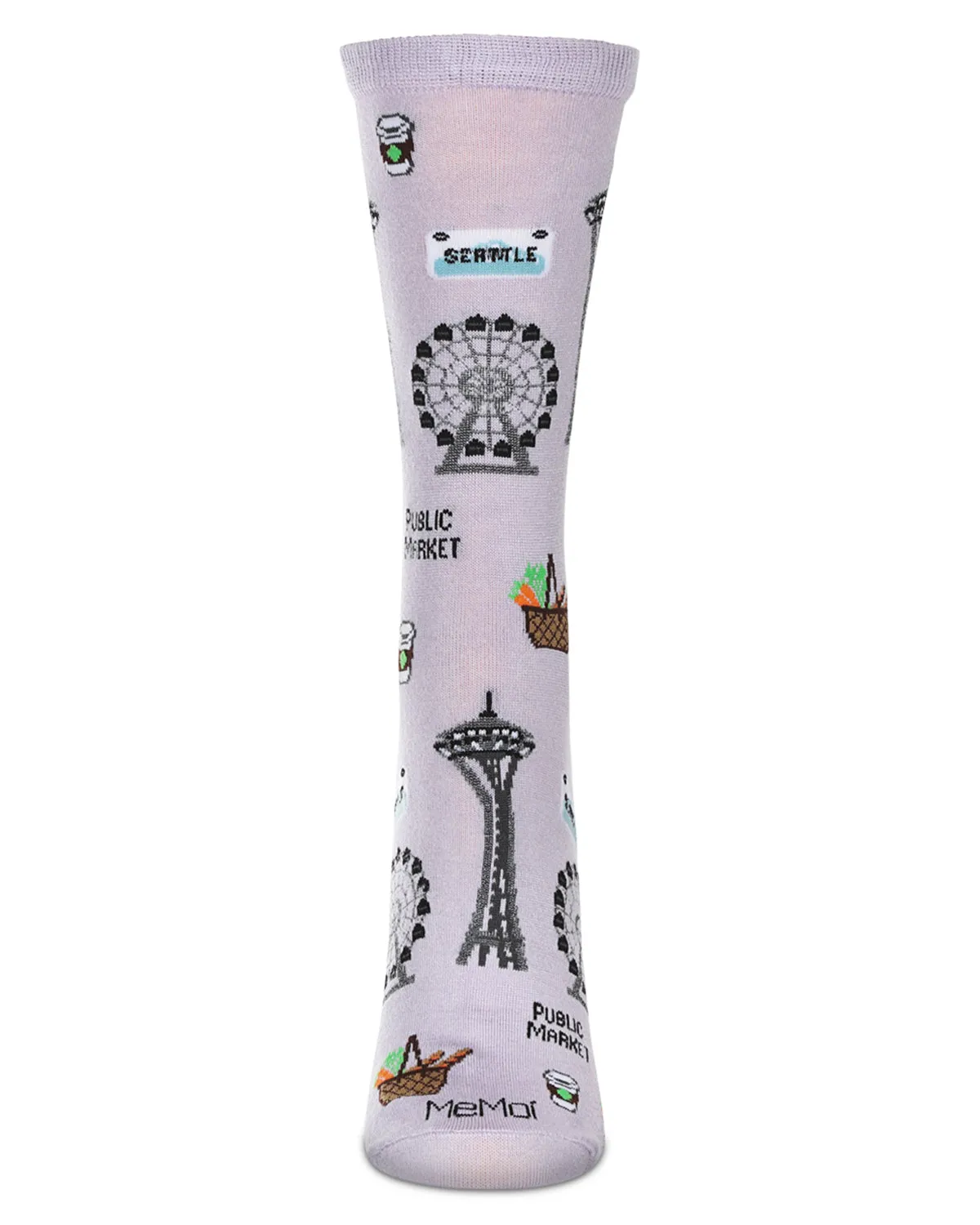 Women's Seattle Bamboo Crew Socks sold by MeMoi product image thumbnail 2