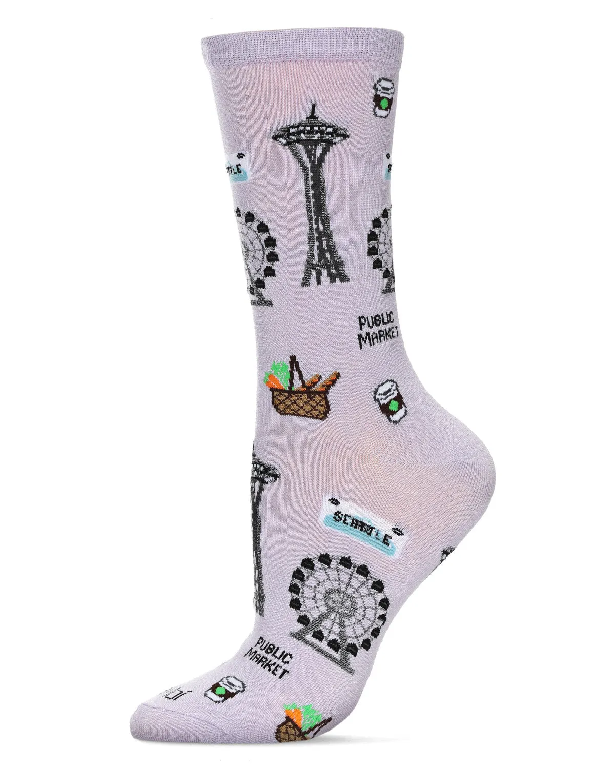 Women's Seattle Bamboo Crew Socks sold by MeMoi