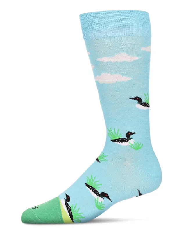Men's Loon Bird Bamboo Crew Socks sold by MeMoi