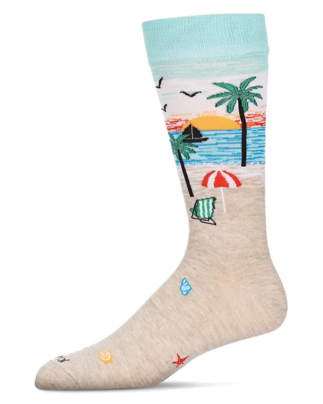 Men's Paradise Bamboo Crew Socks made by MeMoi