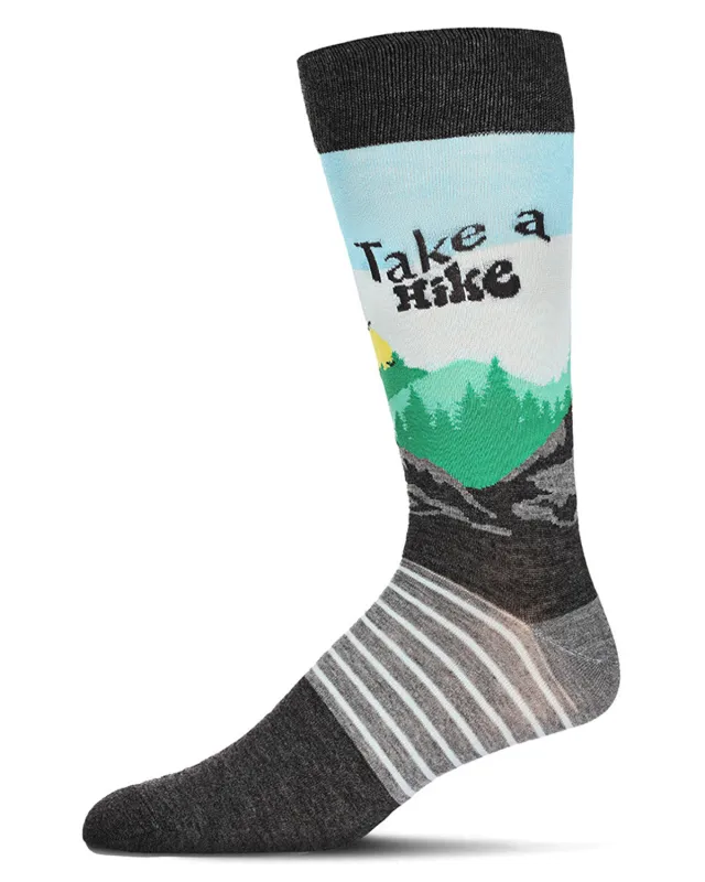 Men's Take A Hike Bamboo Crew Socks sold by MeMoi