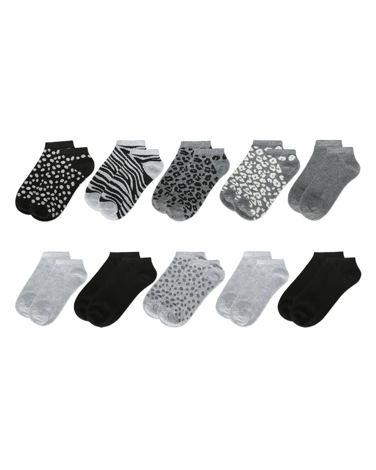 Women's 10 Pair Pack Animal Print Low Cut Socks sold by MeMoi product image thumbnail 3
