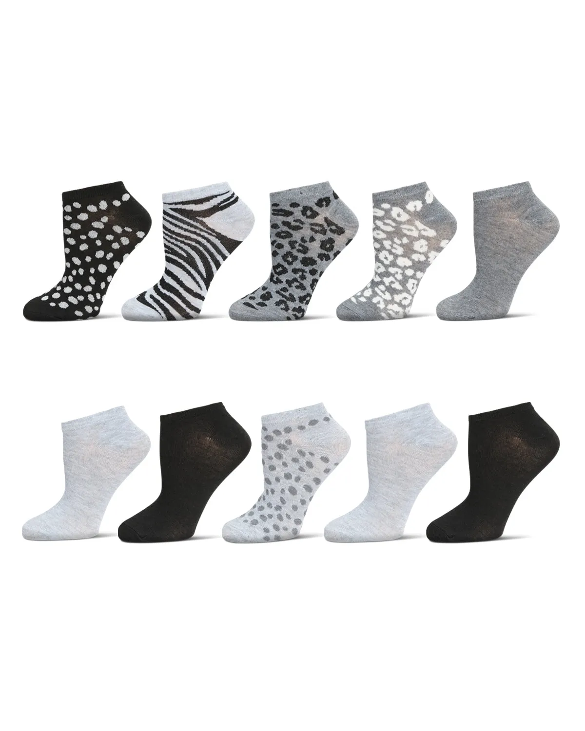 Women's 10 Pair Pack Animal Print Low Cut Socks sold by MeMoi