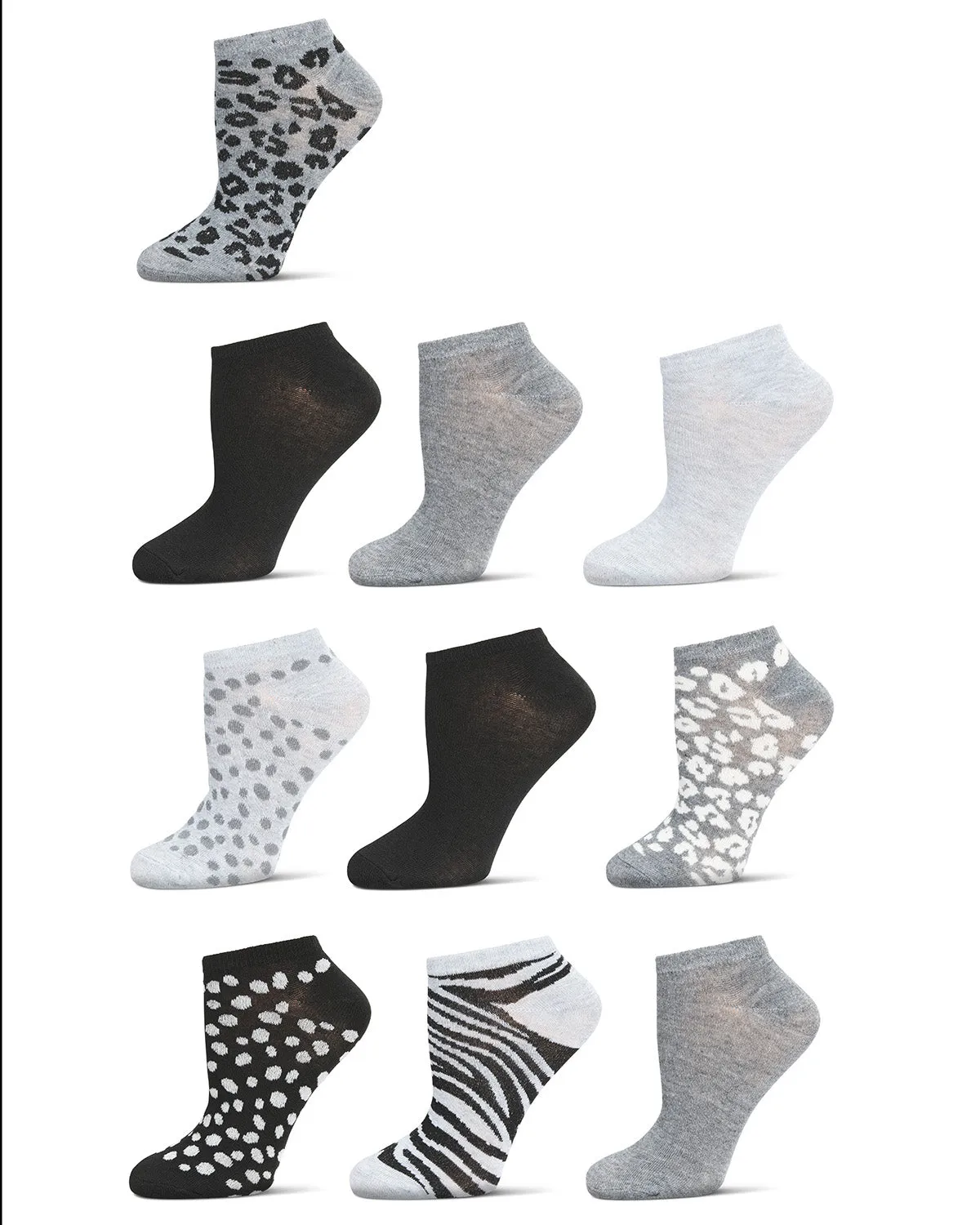 Women's 10 Pair Pack Animal Print Low Cut Socks sold by MeMoi product image thumbnail 4