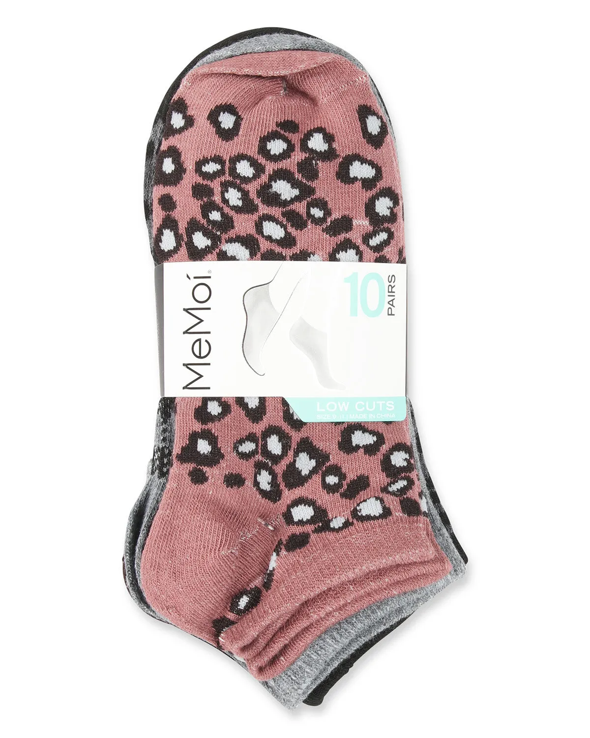 Women's 10 Pair Pack Leopard Low Cut Socks sold by MeMoi product image thumbnail 3
