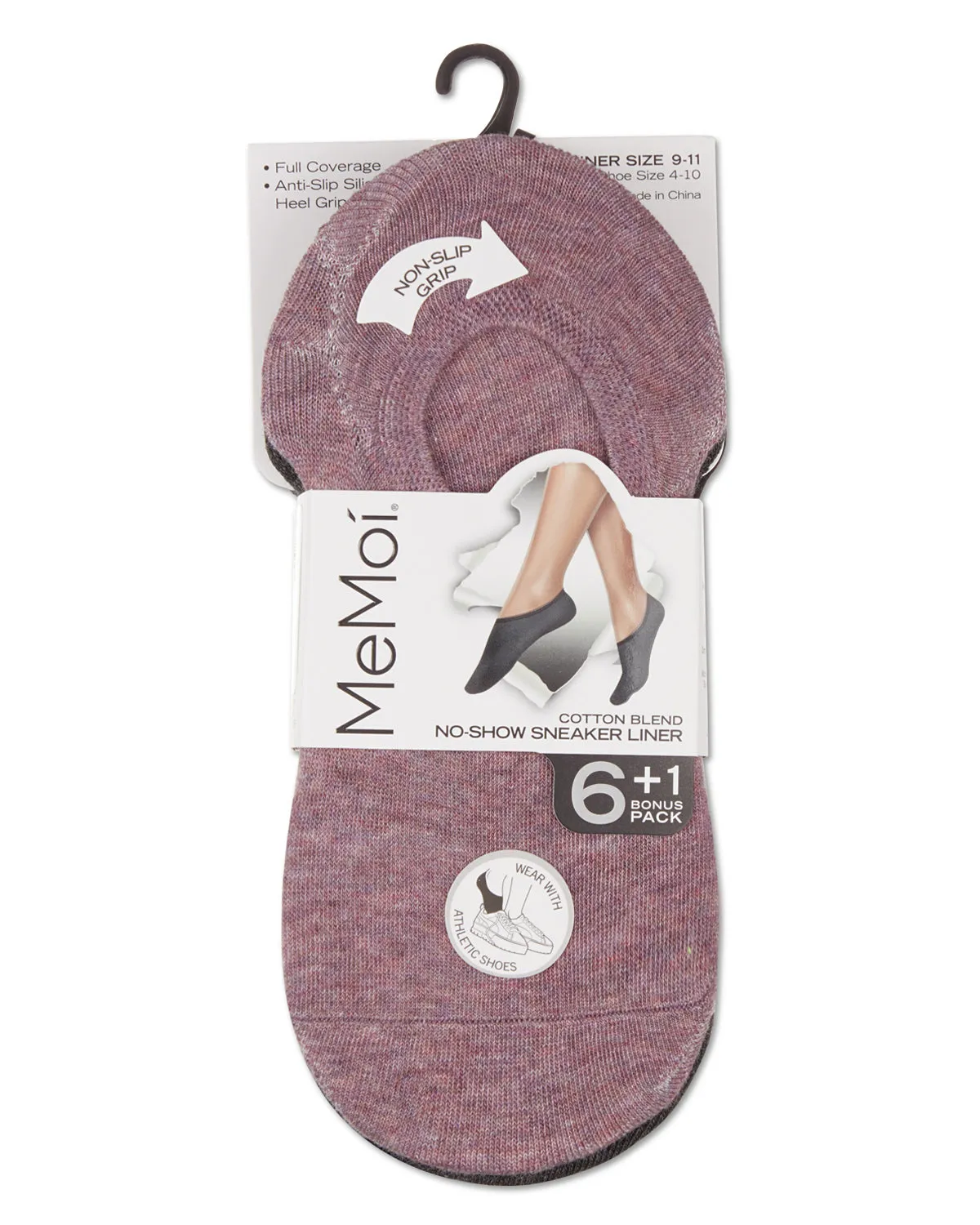 Women's 7 Pair Pack Cotton Blend No Show Sneaker Liners sold by MeMoi product image thumbnail 4