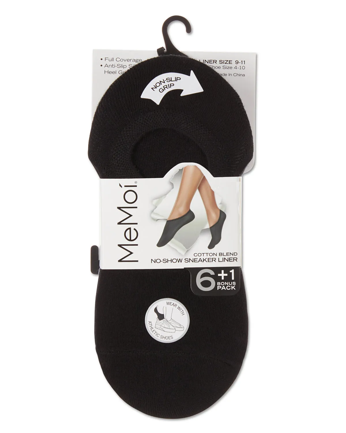 Women's 7 Pair Pack Cotton Blend No Show Sneaker Liners sold by MeMoi product image thumbnail 3