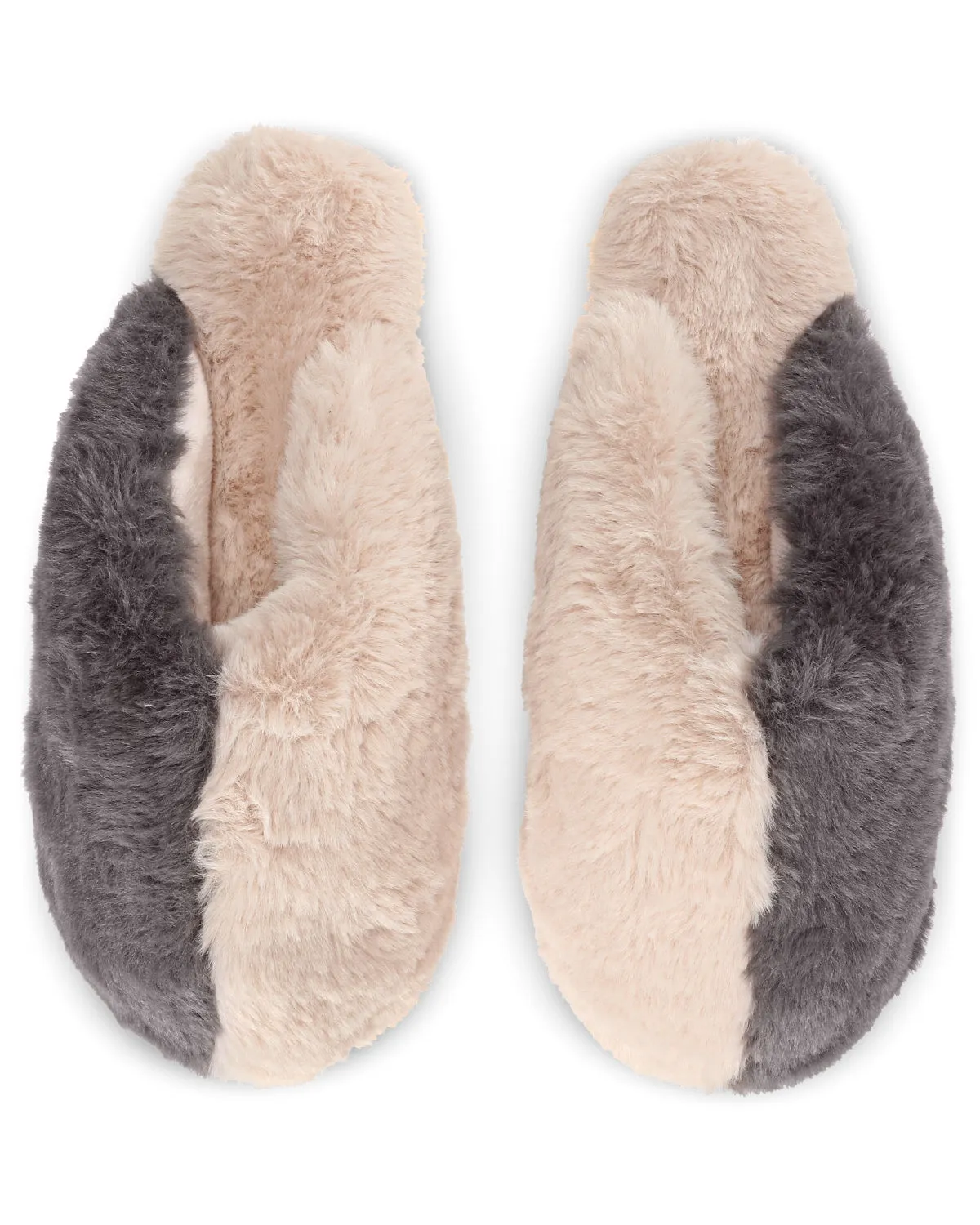 Women's Colorblock Plush Slippers sold by MeMoi
