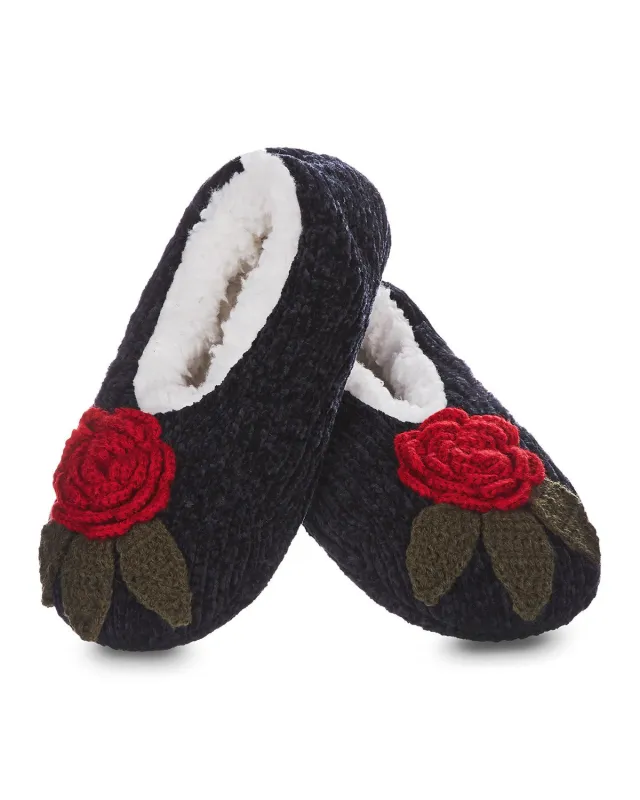Women's Winter Rose Chenille Plush-Lined Slippers sold by MeMoi