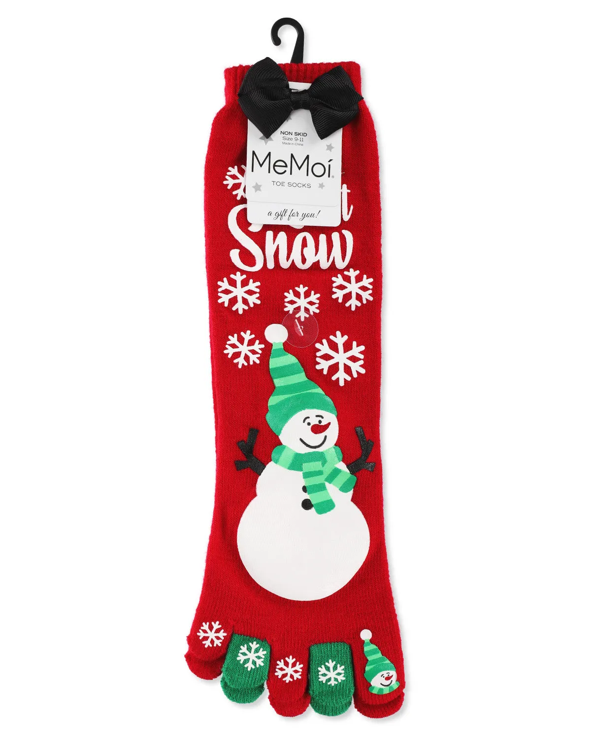Festive Let It Snow Non-Skid Toe Socks sold by MeMoi product image thumbnail 3