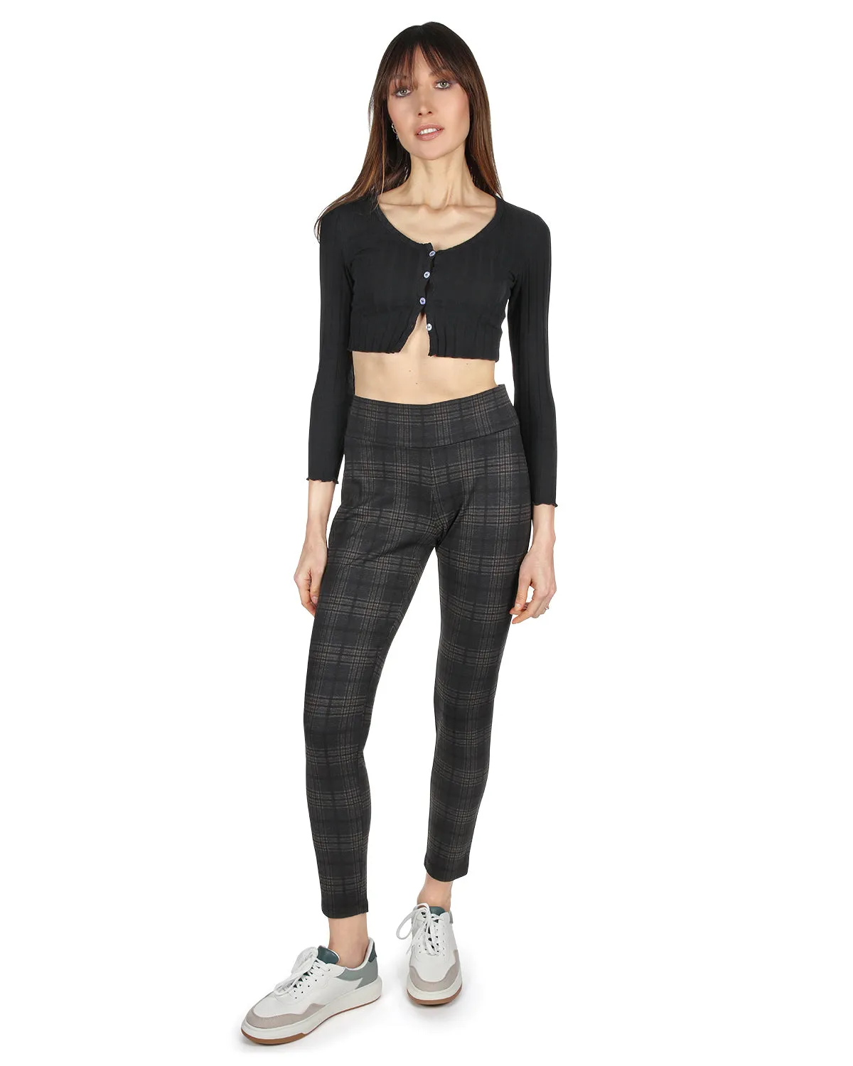 Women's Plaid Shaping Leggings sold by MeMoi product image thumbnail 2