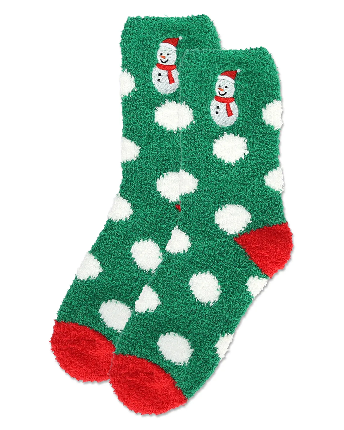 Women's Polka Dot Snowman Embroidery Cozy Crew Socks sold by MeMoi product image thumbnail 3
