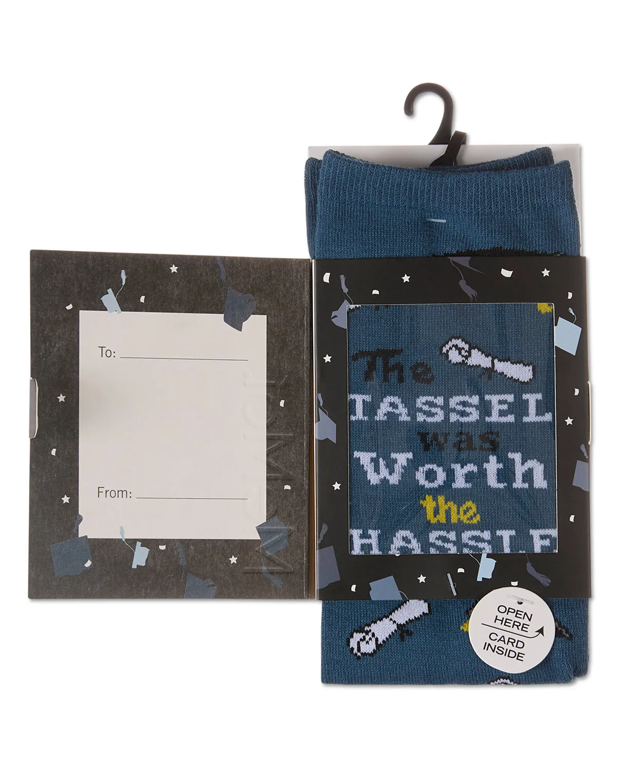 The Tassel Was Worth The Hassle Greeting Card Socks sold by MeMoi