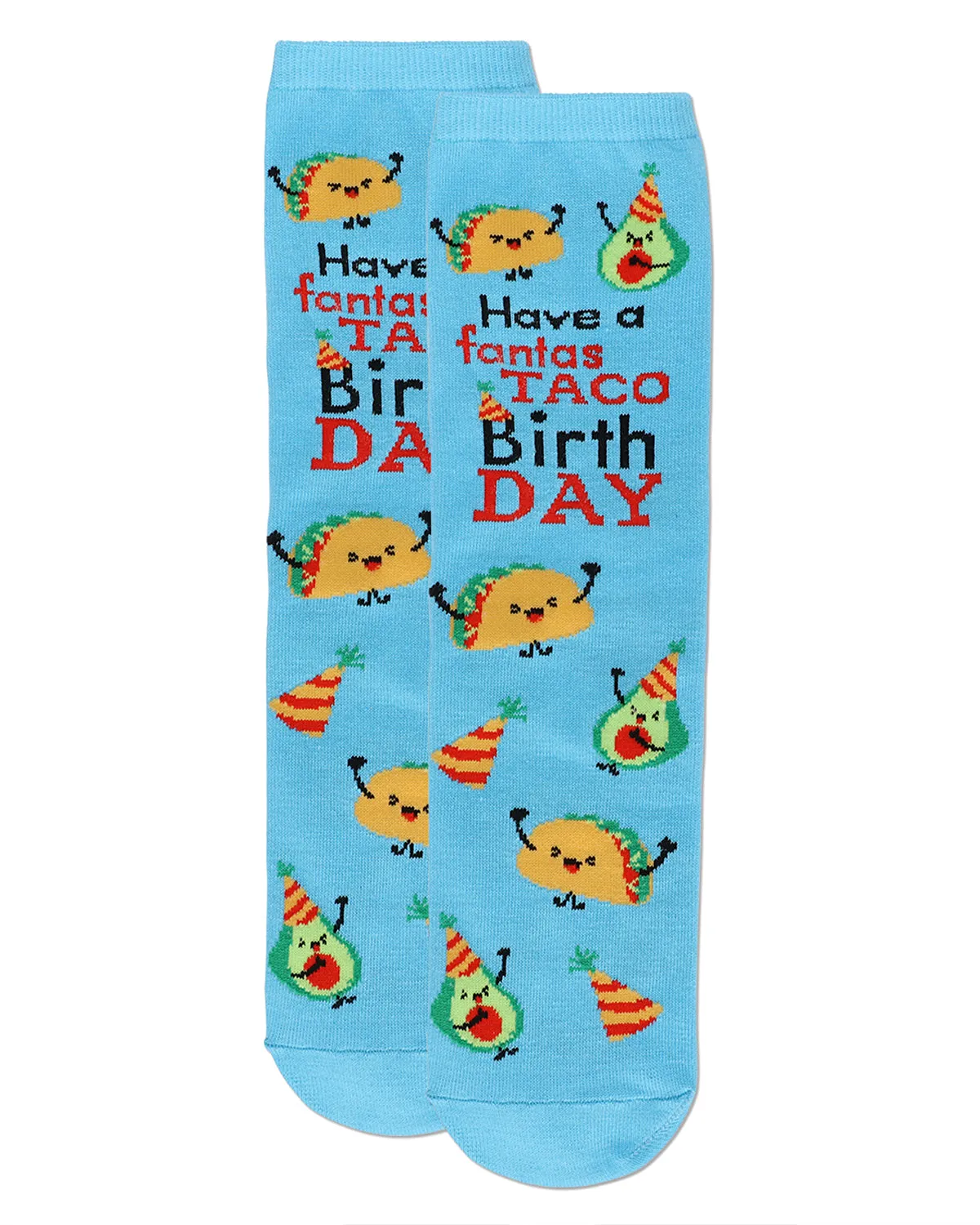 Have a FantasTACO Birthday Greeting Card Crew Socks sold by MeMoi product image thumbnail 4